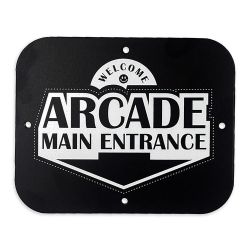 Metal Game Room Sign - Welcome, Arcade Main Entrance